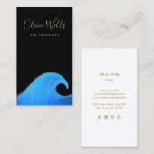 Waterverf Tropisch Visitekaartje Seashore Wave (Voorkant / Achterkant)