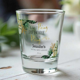 Waterverf Tropisch Vrijgezellenweekend Shot Glas