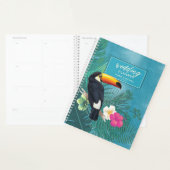Waterverf Tropisch w/Toucan Wedding Blauwgroen V2  Planner (Display)