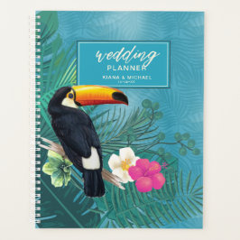 Waterverf Tropisch w/Toucan Wedding Blauwgroen V2 Planner
