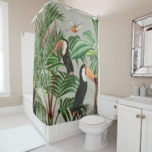 Waterverf Tropisch Woud & Kleurrijke Vogels