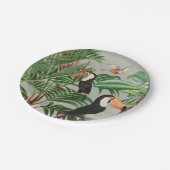 Waterverf Tropisch Woud & Kleurrijke Vogels Papieren Bordje (Gekanteld)