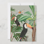 Waterverf Tropisch Woud & Toucan Birds Verjaardag Kaart (Achterkant)