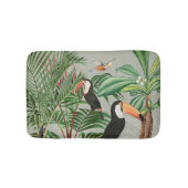 Waterverf Tropisch Woud & Toucan Vogels Badmat (Voorkant)