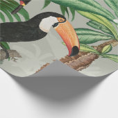Waterverf Tropisch Woud & Toucan Vogels Cadeaupapier (Hoek)