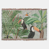 Waterverf Tropisch Woud & Toucan Vogels Deken (Voorkant)
