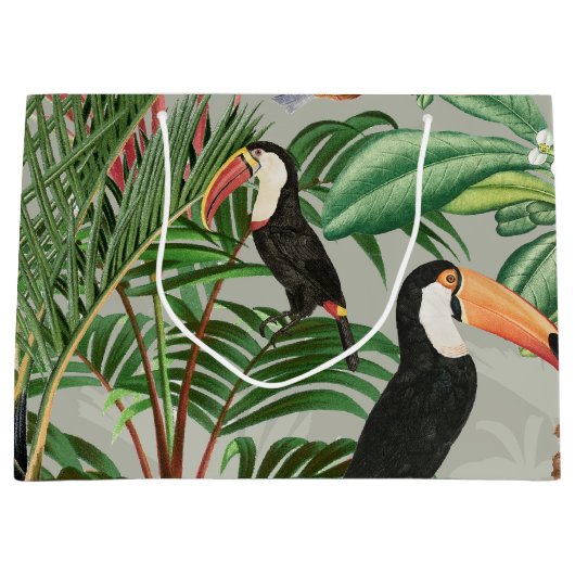 Waterverf Tropisch Woud & Toucan Vogels Groot Cadeauzakje (Voorkant)