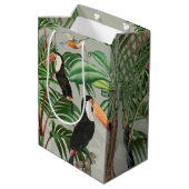 Waterverf Tropisch Woud & Toucan Vogels Medium Cadeauzakje (Achterkant Gekanteld)