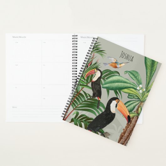Waterverf Tropisch Woud & Toucan Vogels Planner (Display)