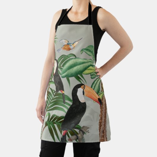 Waterverf Tropisch Woud & Toucan Vogels Schort (Insitu)