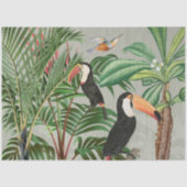 Waterverf Tropisch Woud & Toucan Vogels Tissuepapier (Voorkant)