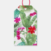 Waterverf Tropische afdrukken in grafische kaart Cadeaulabel (Achterkant)