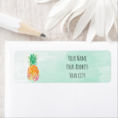 waterverf tropische anananas etiket (Insitu)