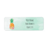 waterverf tropische anananas etiket (Voorkant)