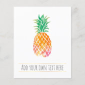 waterverf tropische anananas flyer (Voorkant)