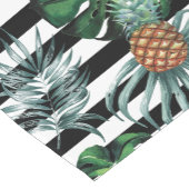 Waterverf tropische anananas met zwarte strepen korte tafelloper (Hoek)