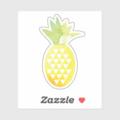 Waterverf tropische anananas sticker (Vel)