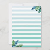 Waterverf Tropische anananasappelen Baby shower Kaart (Achterkant)