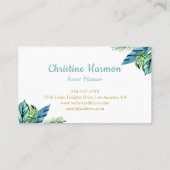 Waterverf Tropische anananasappelen Visitekaartje (Achterkant)