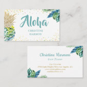 Waterverf Tropische anananasappelen Visitekaartje (Voorkant / Achterkant)