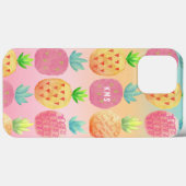 Waterverf tropische anananasappelvruchten Case-Mate iPhone case (Achterkant (horizontaal))