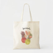 Waterverf tropische ananas bruidsmeisje tote bag (Voorkant)