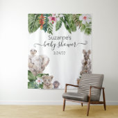 Waterverf Tropische Baby Jungle Dieren Safari Tapi Wandkleed (In situ)