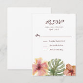 Waterverf Tropische bestemming RSVP (Voorkant / Achterkant)