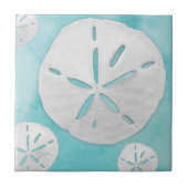 Waterverf Tropische beukenband en dollaire turquoi Tegeltje (Voorkant)