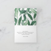 Waterverf tropische bladbladeren verjaardag bedankkaart (Binnen)