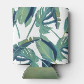 Waterverf tropische bladeren bruid & bruidegom Bru Blikjeskoeler (Achterkant)