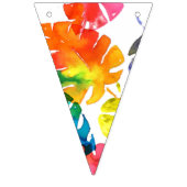 Waterverf Tropische bladeren bruiloft monogram Vlaggetjes (Tweede vlag)