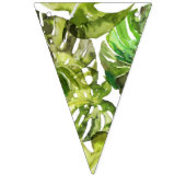 Waterverf Tropische bladeren bruiloft monogram Vlaggetjes (Derde vlag)