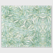Waterverf Tropische bladeren Cadeaupapier (Vlak)
