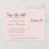 waterverf tropische bladeren en script, behalve de aankondigingskaart (Achterkant)