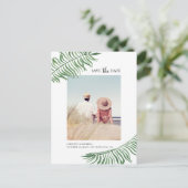 Waterverf tropische bladeren. Exotisch Sla de datu Briefkaart (Staand voorkant)