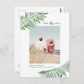 Waterverf tropische bladeren. Exotisch Sla de datu Briefkaart (Voorkant / Achterkant)