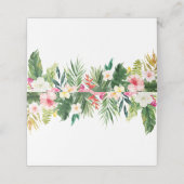 Waterverf Tropische Bladeren Gevouwen Plaats Kaart Plaatskaartje (Buitenkant ongevouwen)