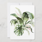 Waterverf Tropische bladeren Greenery RSVP Kaart (Achterkant)