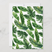 Waterverf Tropische bladeren Grote Baby Kaart (Achterkant)