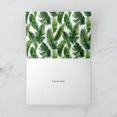 Waterverf Tropische bladeren Hartelijk dank Bedankkaart (Binnen)