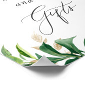 Waterverf Tropische Bladeren Kaarten en Cadeaus Bo Poster (Hoek)