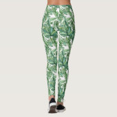Waterverf Tropische bladeren Leggings (Achterkant)