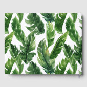 Waterverf Tropische bladeren Lijst bruiloft Gastenboek (Achterkant)