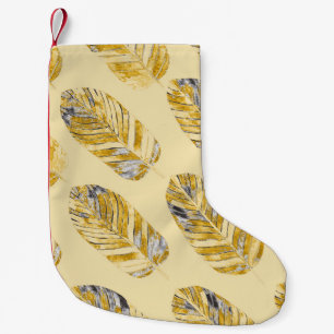 Waterverf Tropische bladeren Modern Patroon Kleine Kerstsok