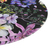 Waterverf tropische bladeren: naadloos patroon snijplank (Hoek)