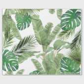 Waterverf Tropische bladeren Patroon Cadeaupapier (Vlak)