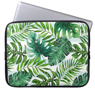 Waterverf Tropische bladeren Patroon Laptop Sleeve
