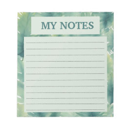 Waterverf Tropische bladeren Patroon Notitieblok