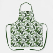 Waterverf Tropische bladeren Patroon Schort (Voorkant)